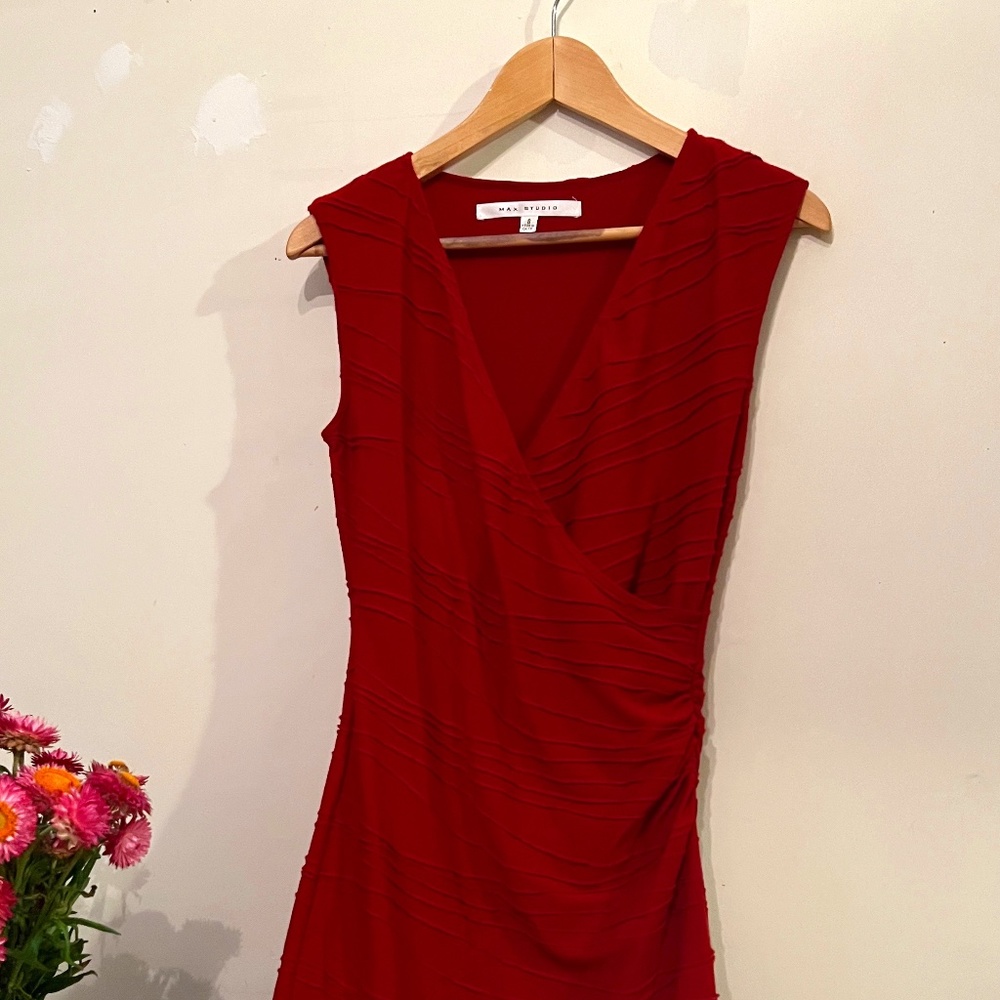 Max Studio, Red Dress, Size S